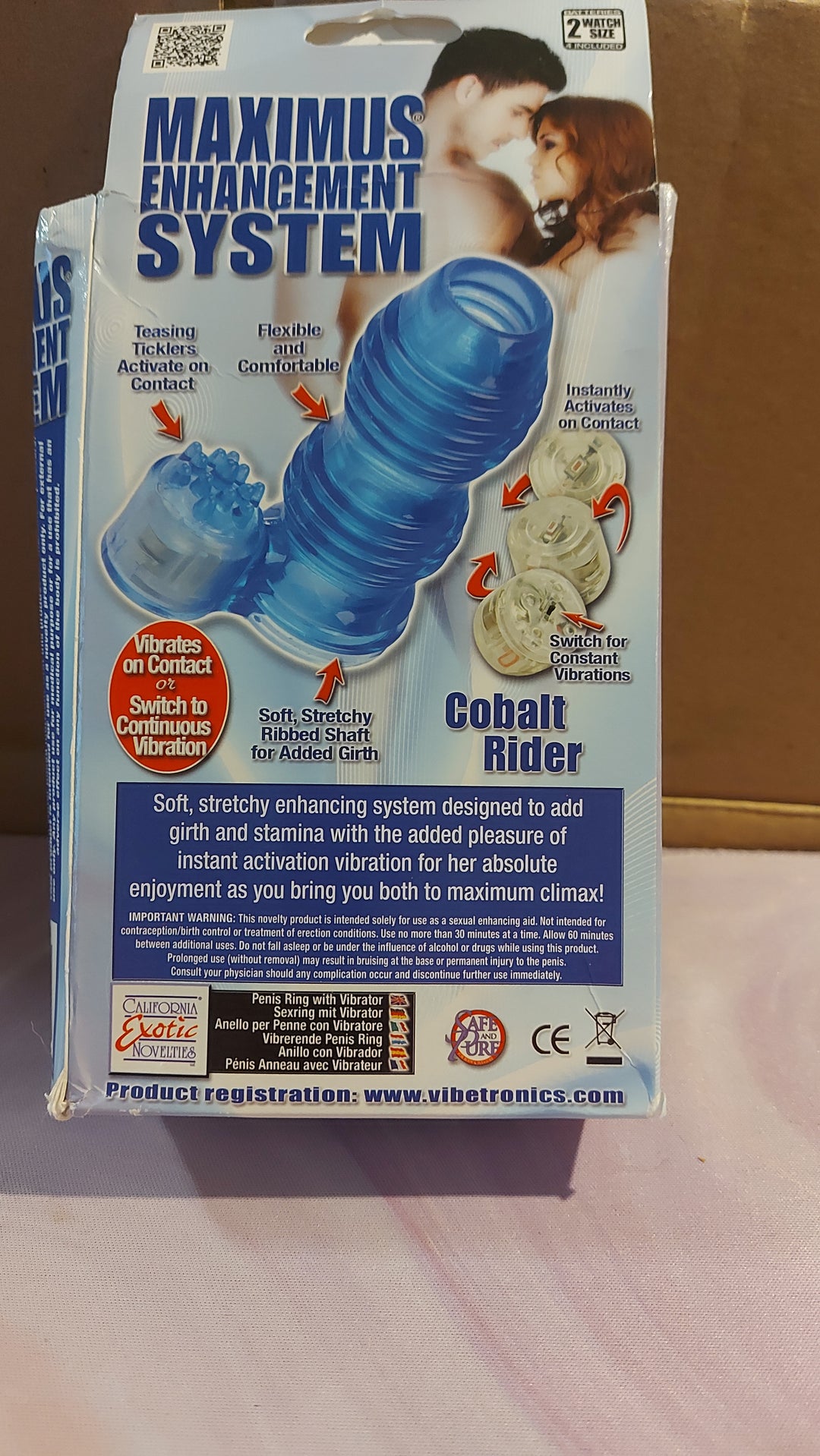 AD-39: California Exotic Novelties Maximus Enhancement System - Cobalt Rider, Blue
