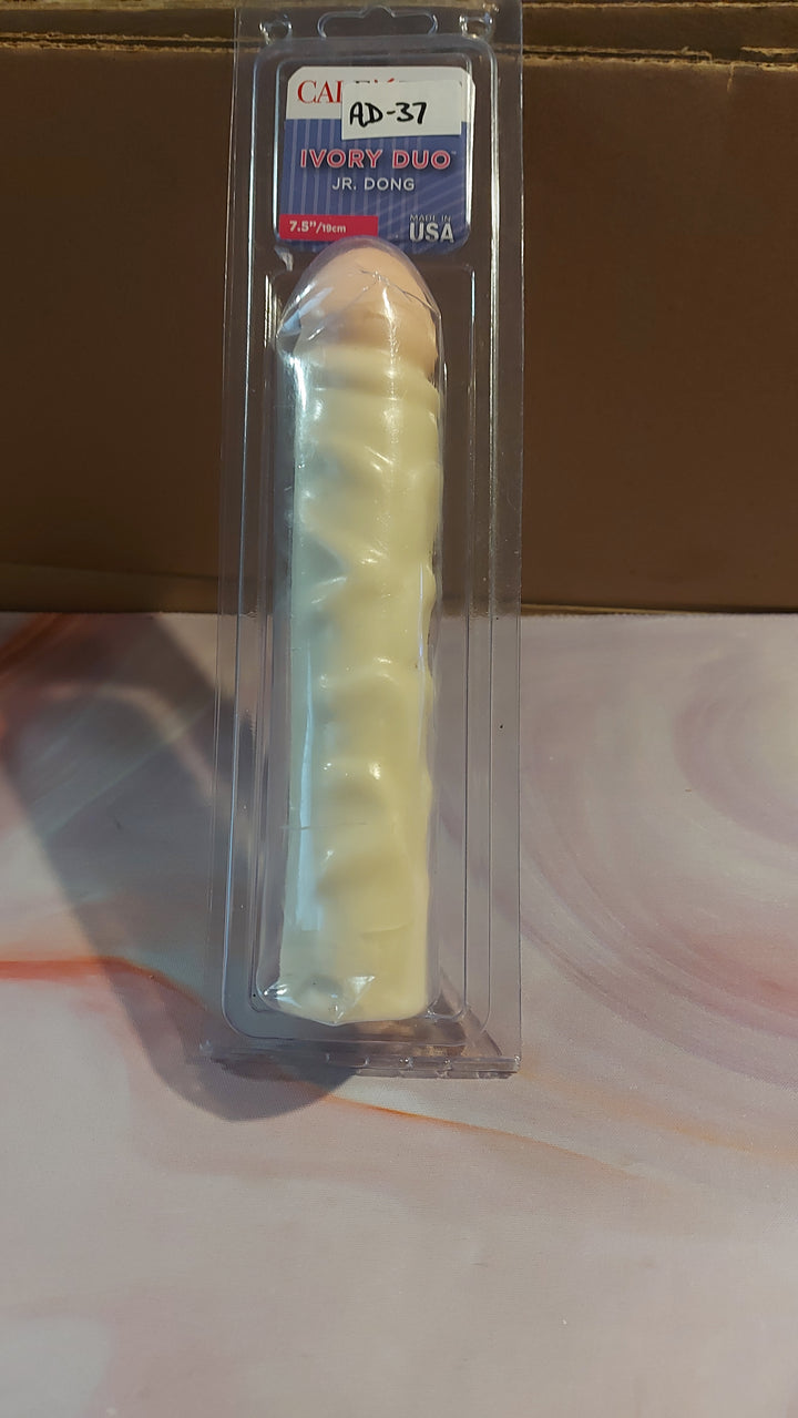AD-37: CCalifornia Exotic Novelties Ivory Duo 7.5" Jr. Dong