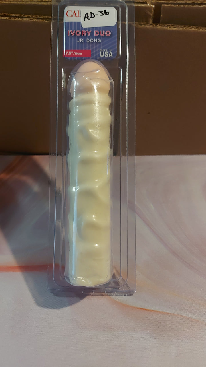 AD-36: California Exotic Novelties Ivory Duo 7.5" Jr. Dong