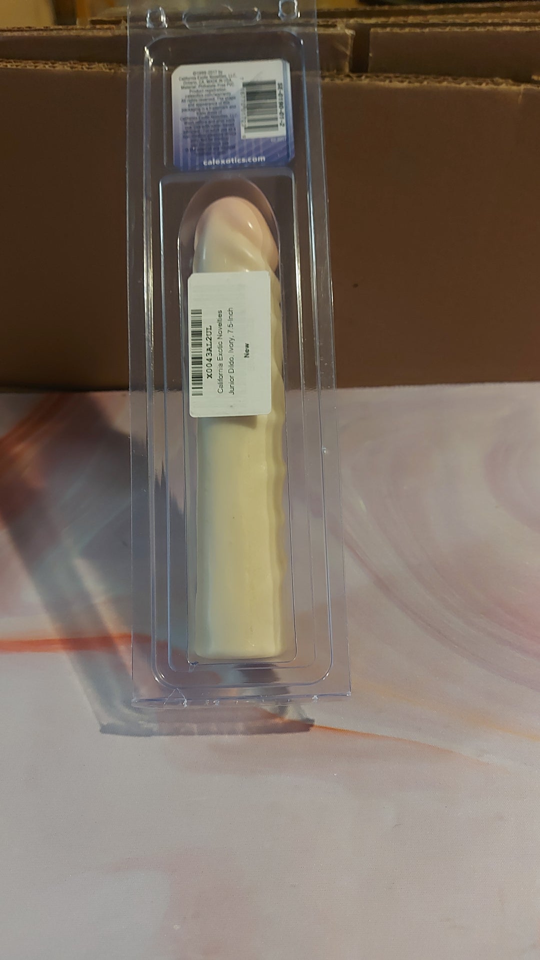AD-37: CCalifornia Exotic Novelties Ivory Duo 7.5" Jr. Dong