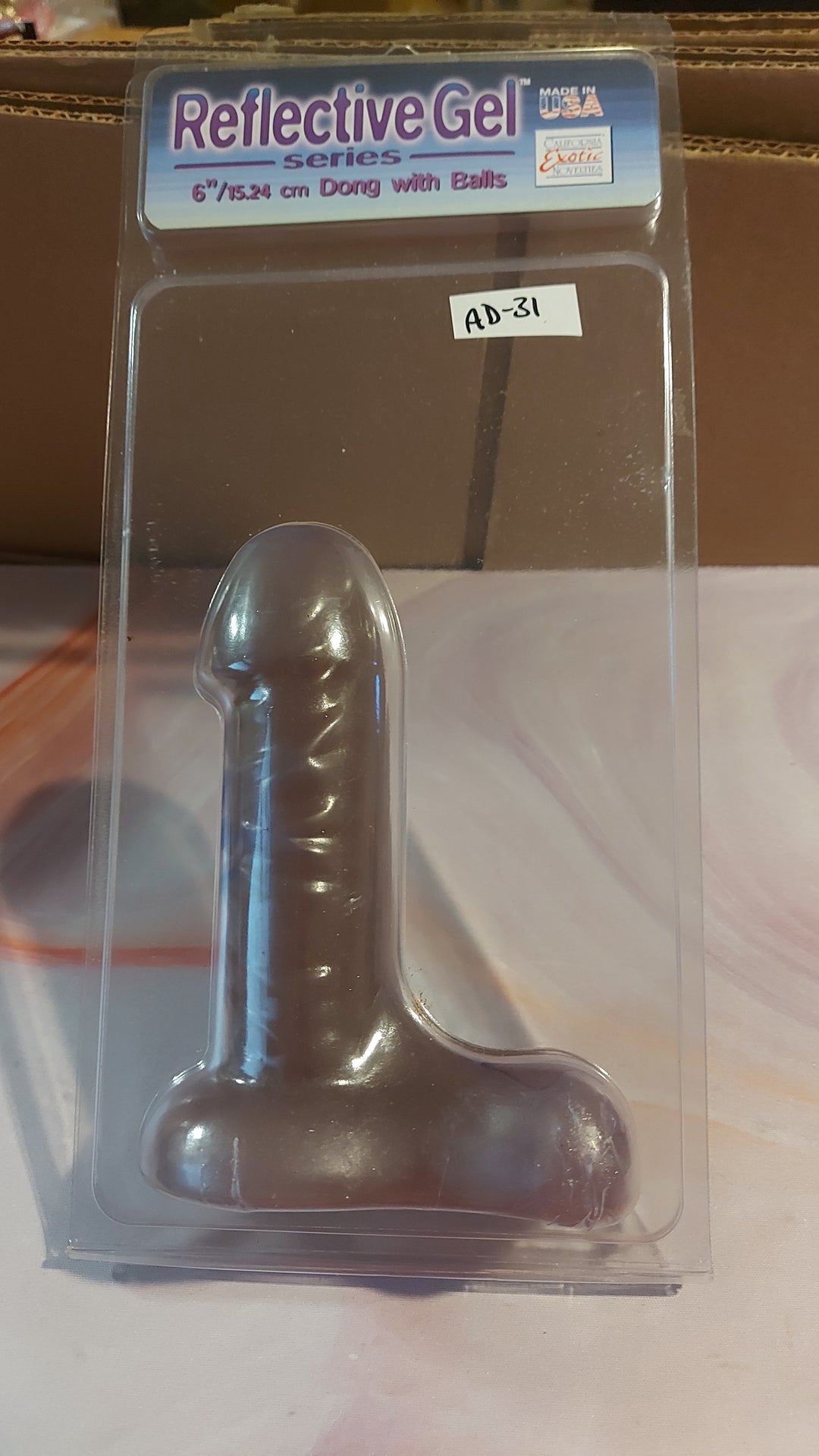 AD-31: California Exotics Reflective Gel Dong, 6"