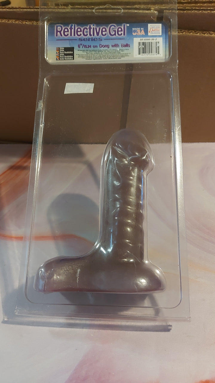 AD-31: California Exotics Reflective Gel Dong, 6"