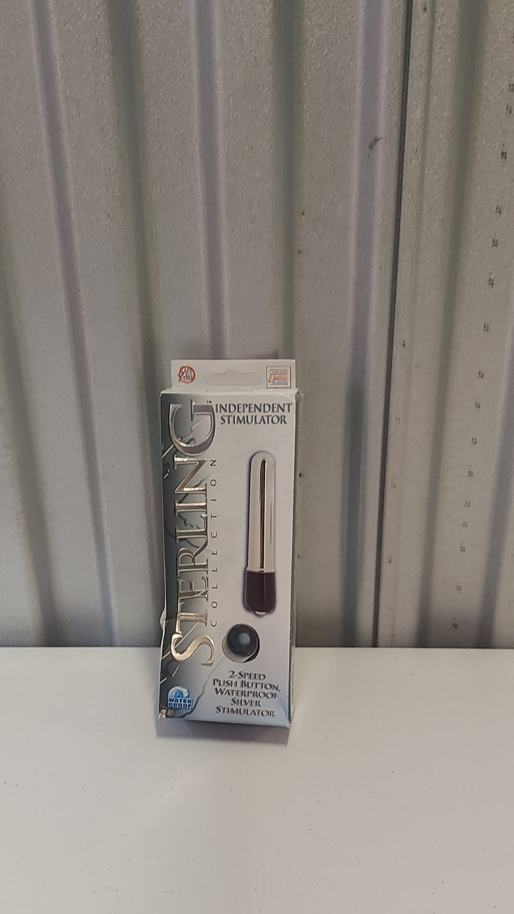 AD-024 California Exotic: Sterling Collection 2 Speed Push Button Stimulator – Silver