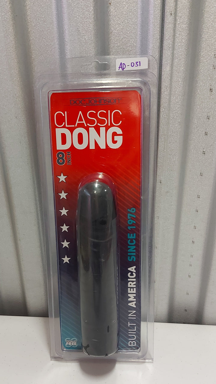 AD-031 Doc Johnson: Classic Dildo, Black, 8-Inch