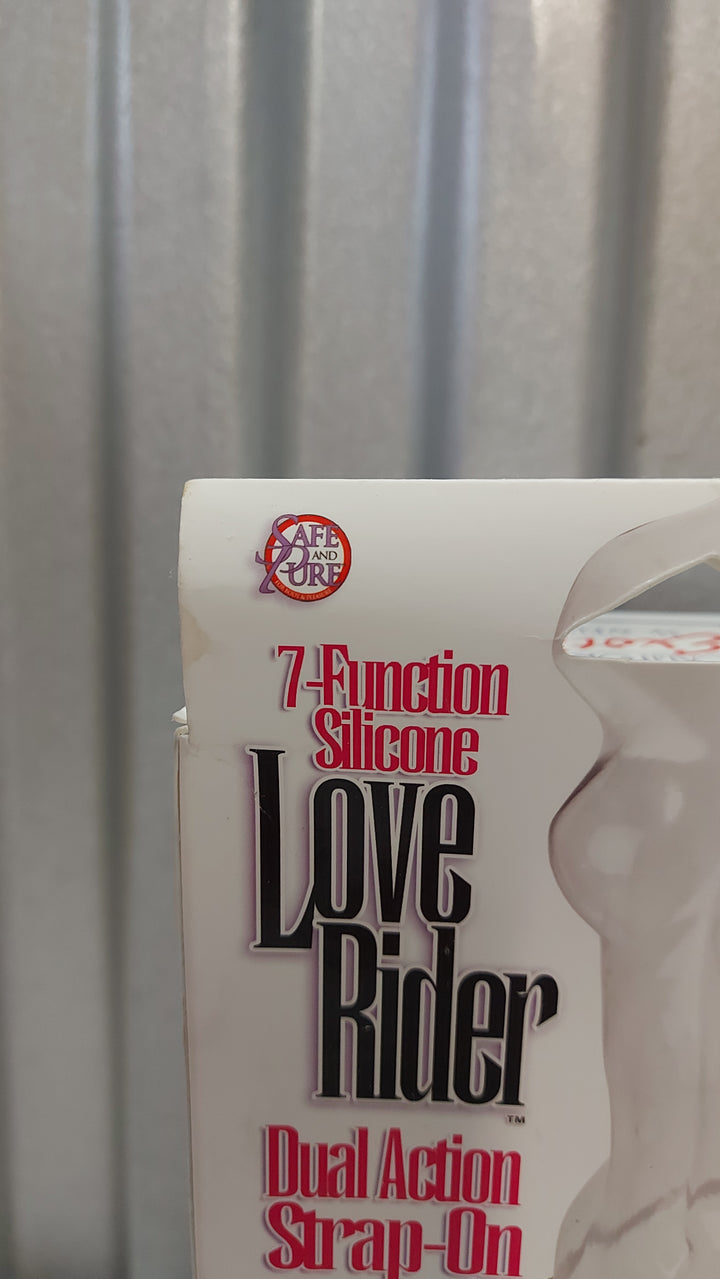 AD-042 California Exotic: 7-function Silicone Love Rider Dual Action Strap-On, Black