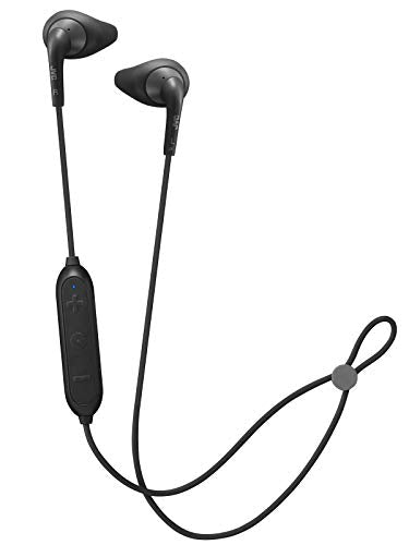 JVC HA-EN15WB Gumy Sport Wireless Earbuds - In Ear Bluetooth Sports Headphones with Secure & Comfortable Soft Nozzle Fit Earpieces, Sweat Proof IPX2, 6.5 Hour Rechargeable Battery Mic & Remote (Black)