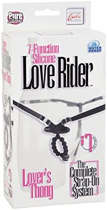 AD-44 - 7-Function Silicone Love Rider: Lover’s Thong - Black