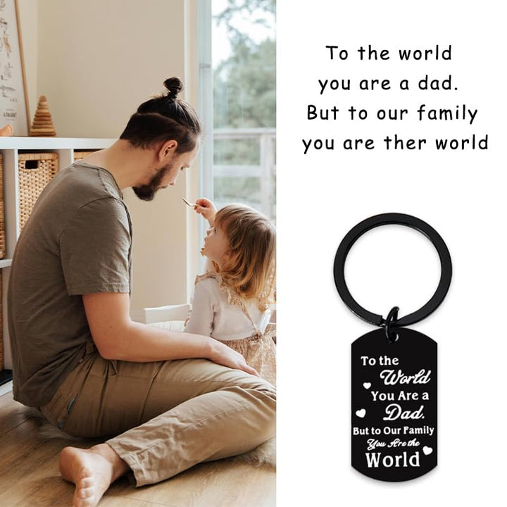 Happy Father's Day Gifts for Dad Daddy Birthday Gift from Daughter Son Best Dad Papa Ever Gifts for Men Father Bday Gifts for New Bonus Dad Father in Law Gift Ideas Engraved Dad Key Chains for Him