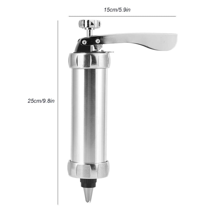 Aluminium Alloy Cookies Biscuits Press Maker Kit with Piping Nozzle Pastry Piping DIY Making Cake Baking Tool