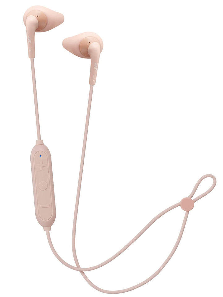 JVC Sport Headphones, Wireless, Bluetooth 5.0, Secure and Comfortable Soft Nozzle Fit Ear Pieces, Mic and Remote (Pink)
