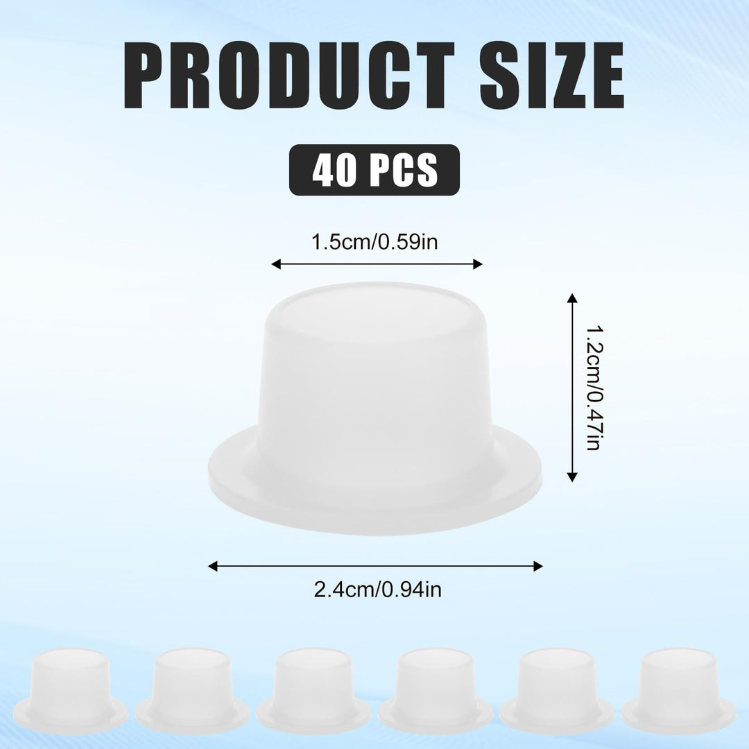 40pcs Faucet Leak-Proof Sealing Gasket, Faucet Leakproof Gasket Washers to Prevent Leakage and Dripping Silicone Plug Raw Material Belt Rubber Seal Rings for Various Plumbing Fixtures (Transparent)