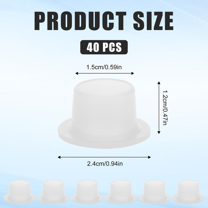 40pcs Faucet Leak-Proof Sealing Gasket, Faucet Leakproof Gasket Washers to Prevent Leakage and Dripping Silicone Plug Raw Material Belt Rubber Seal Rings for Various Plumbing Fixtures (Transparent)