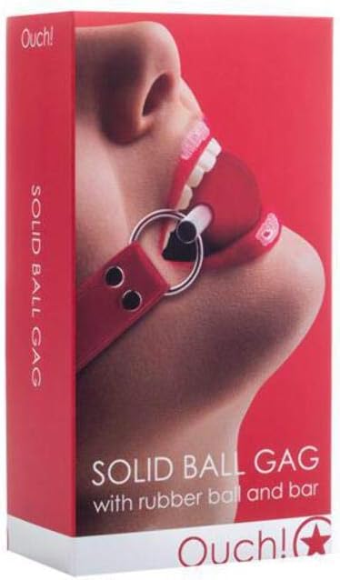 AD-40: Ouch! Solid Ball Gag, Red