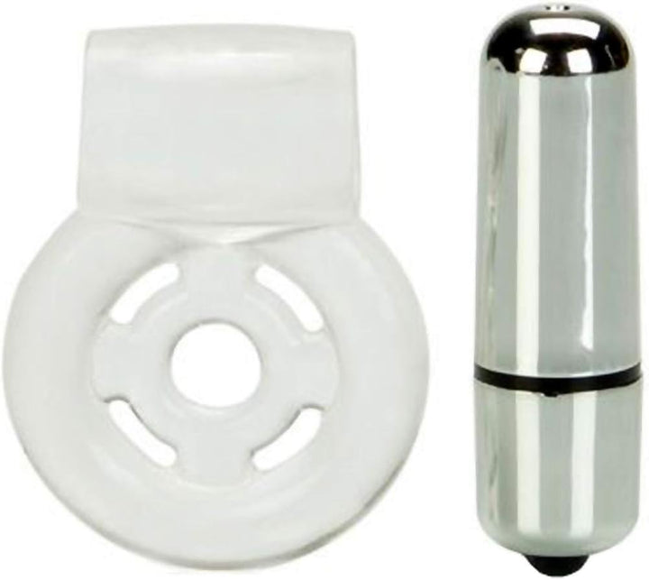 AD-49: California Exotic Novelties Dr Joel Kaplan Vibrating Prolong Ring, Clear