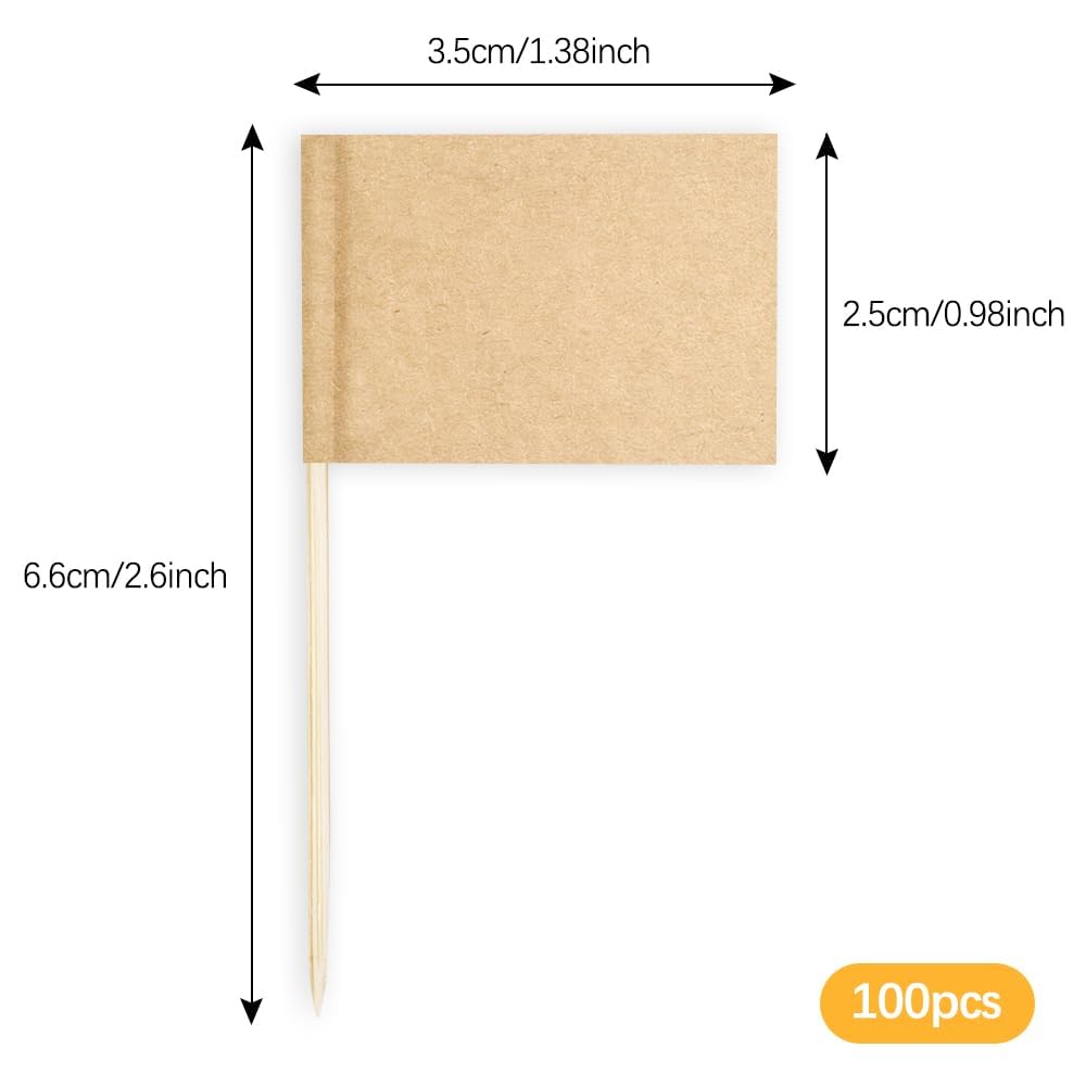 Toothpicks Flag Cheese Markers Food Labels for Party Buffet Cupcake Toppers Charcuterie Board Supplies DIY 100 Pcs Fancy Toothpicks for Appetizers