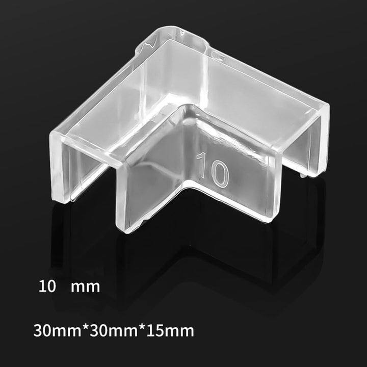 Fish Tank Corner Protector, 4 Packs Aquarium Anti-Collision Transparent Soft Protective Covers for 10mm Thick