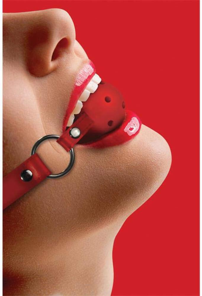 AD-40: Ouch! Solid Ball Gag, Red