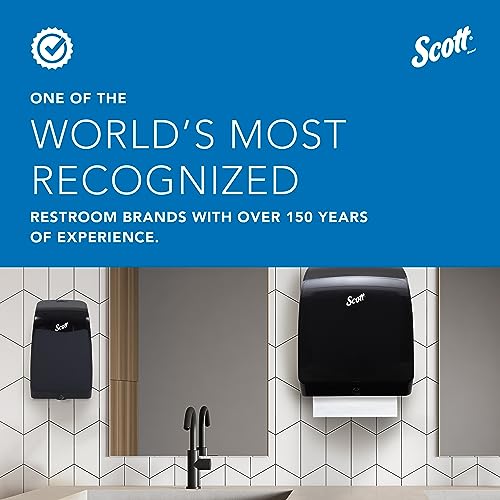 Scott® Slimroll™ Manual Towel Dispenser (47091), White, for Scott® Orange Core Towels, 12.65" x 13.02" x 7.18" (Qty 1)