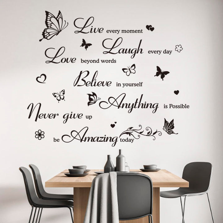 Inspirational Wall Decals Quotes Wall Stickers Motivational Wall Art Decor Positive Word Wall Decoration for Bedroom Living Room Hallways Family Office Dorm Room