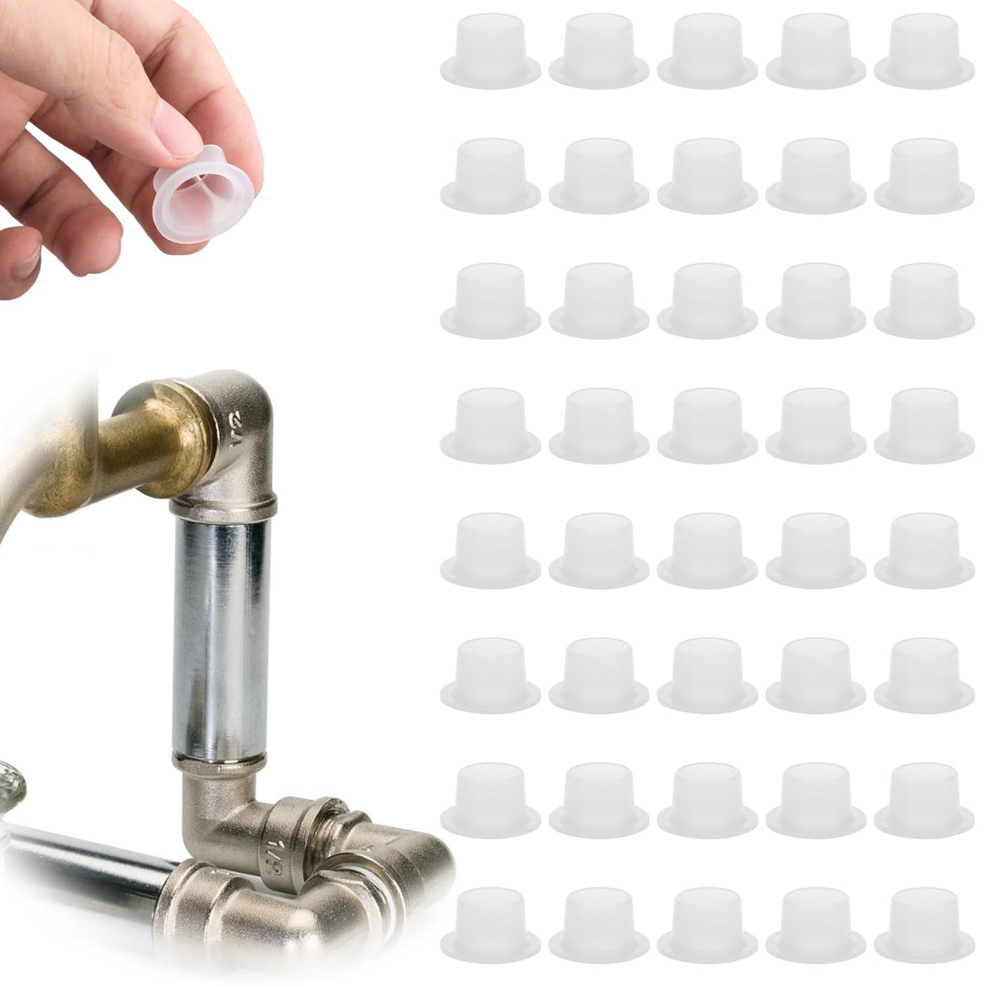 40pcs Faucet Leak-Proof Sealing Gasket, Faucet Leakproof Gasket Washers to Prevent Leakage and Dripping Silicone Plug Raw Material Belt Rubber Seal Rings for Various Plumbing Fixtures (Transparent)