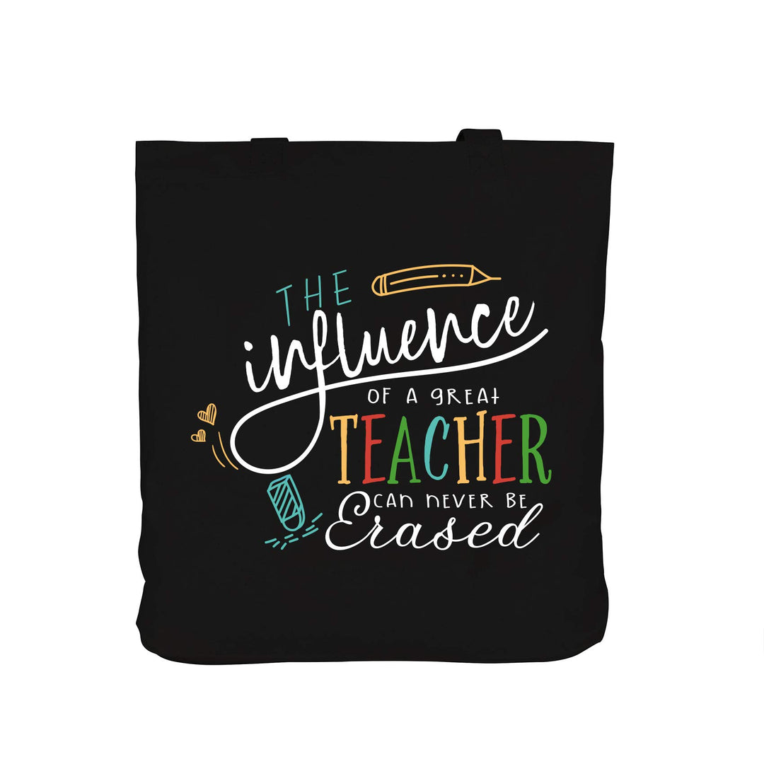 ElegantPark Teacher Bag Teacher Gifts for Women from Students Teacher Appreciation Birthday Christmas Gifts Tote Bag with Interior Pocket Canvas Black