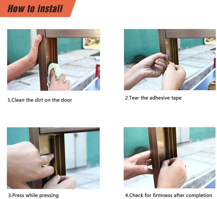 Jabukosu Indoor Weather Stripping, Doors Windows Self Adhesive Foam, Soundproofing Weatherstrip Waterproof Seal, 7/20-Inch x 6/25-Inch, (2 Seals) White (33Ft, Grey)