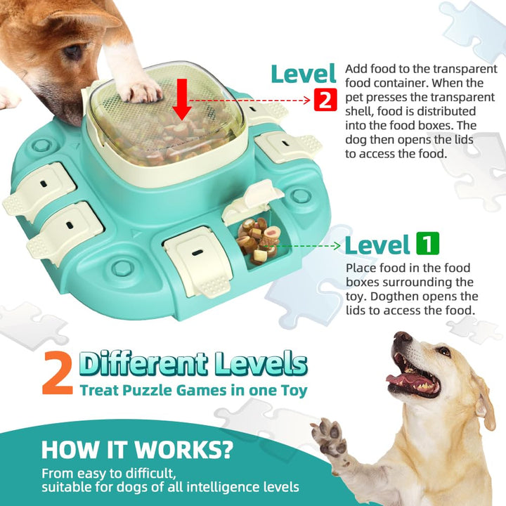 CAROZEN Dog Puzzle Toys, Slow Feeder, Treat Dispensing Feature, Ideal for IQ Training and Entertainment, Suitable for All Dog Breeds