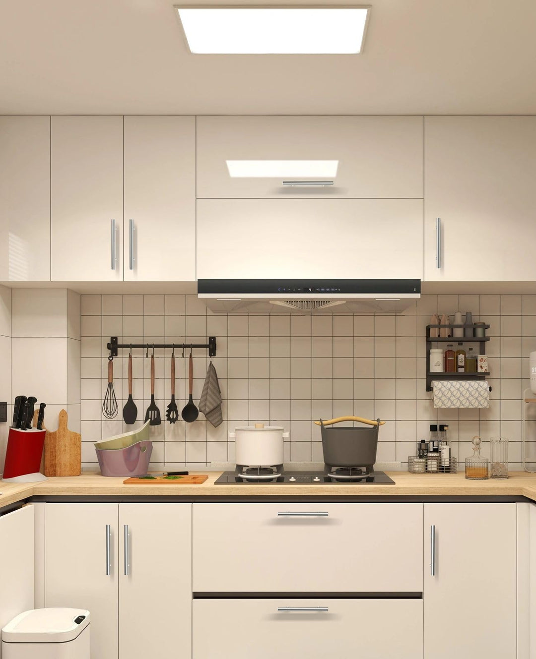 Vepagoo 20 Pack 6-2/5" Brushed Nickel Cabinet Handles Drawer Pulls – 4 inch Hole Center Silver Stainless Steel Handle Pull for Kitchen, Bathroom, Wardrobes, Tv Cabinets – Poignée Armoire Cuisine