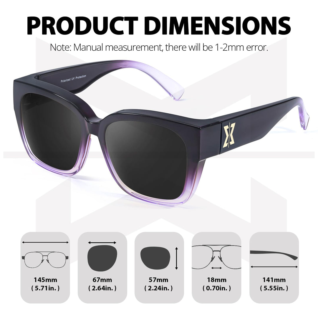 Myiaur Night Driving Glasses for Women, Anti Glare Night Vision Glasses Polarized Yellow Nighttime Glasses UV400 Protection