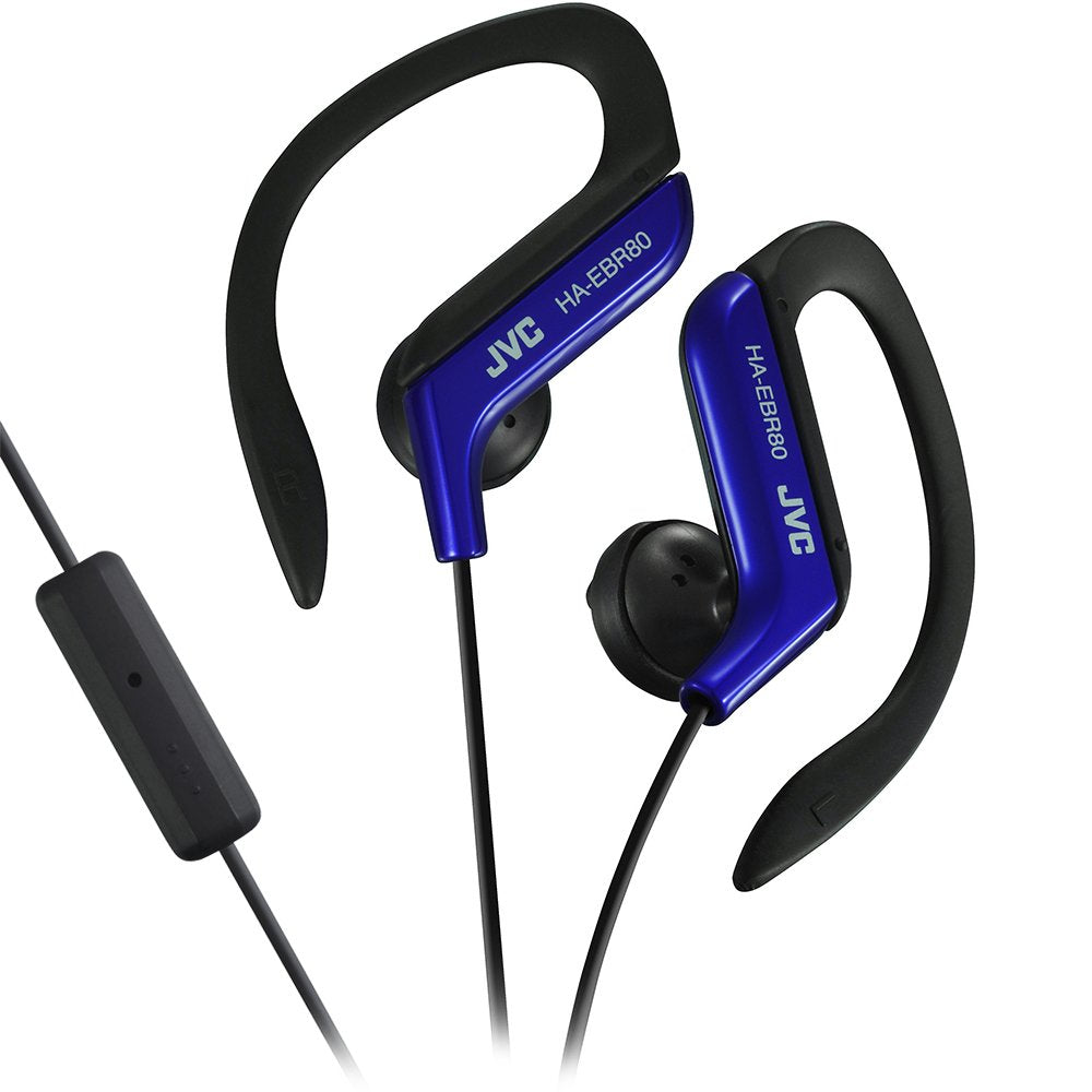 Jvc HAEBR80A Sports Clip High Quality Headphones, Blue