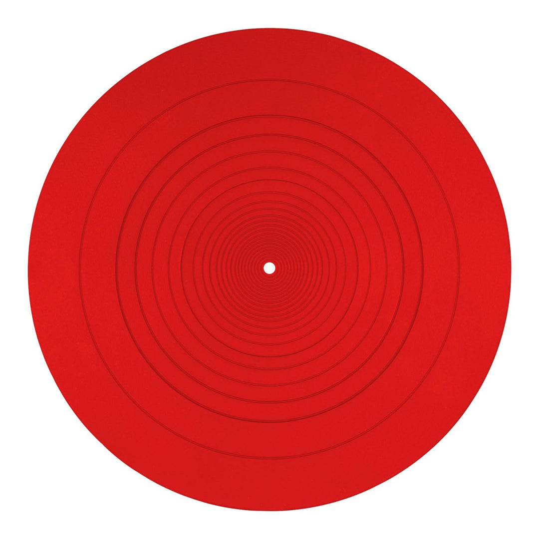 NQEUEPN Turntable Platter Mat, 12 Inch Diameter Silicone Turntable Mat Anti-Static Anti-Slip Turntable Pad Record Player Mat LP Slipmat for Vinyl Record Mat Replacement Accessories (Red)