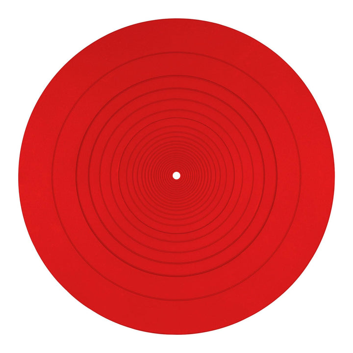 NQEUEPN Turntable Platter Mat, 12 Inch Diameter Silicone Turntable Mat Anti-Static Anti-Slip Turntable Pad Record Player Mat LP Slipmat for Vinyl Record Mat Replacement Accessories (Red)