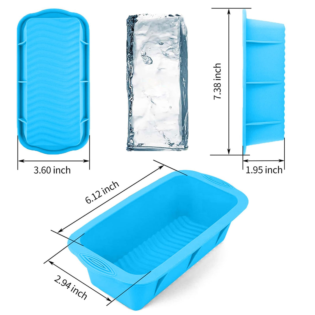 4 Pack Large Ice Cube Mold, Silicone Ice Cube Trays for Freezer, Easy Release Reusable Molds Making 4.5 lbs Ice Cubes for Ice Bath Cold Plunge Tub or Coolers