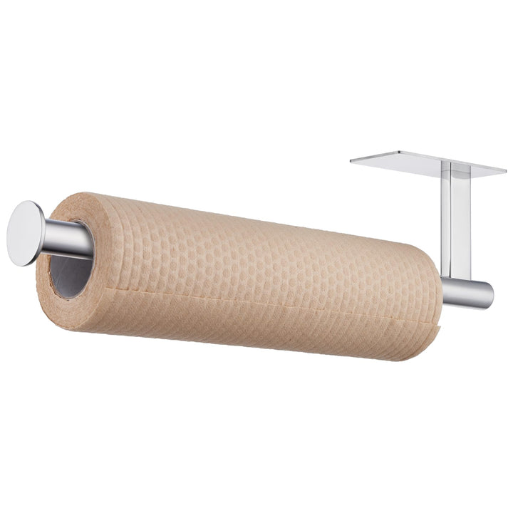 KOKOSIRI Paper Towel Holder Self-Adhesive Bar Under Cabinet for Kitchen Towel Polished Chrome Stainless Steel Wall Mounted Rack, B3012CH