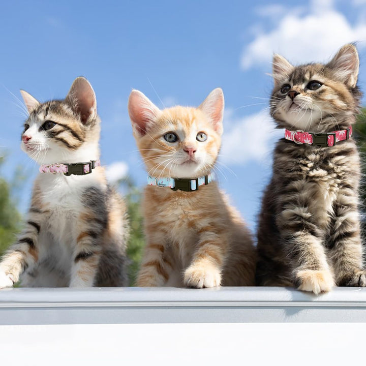 3 PCS Daisy Flower Pet Collar, lyfLux Adjustable Cute Collar for Medium Pet Cats and Dogs Daily Use (33cm/13inch~55cm/21.6inch, M)