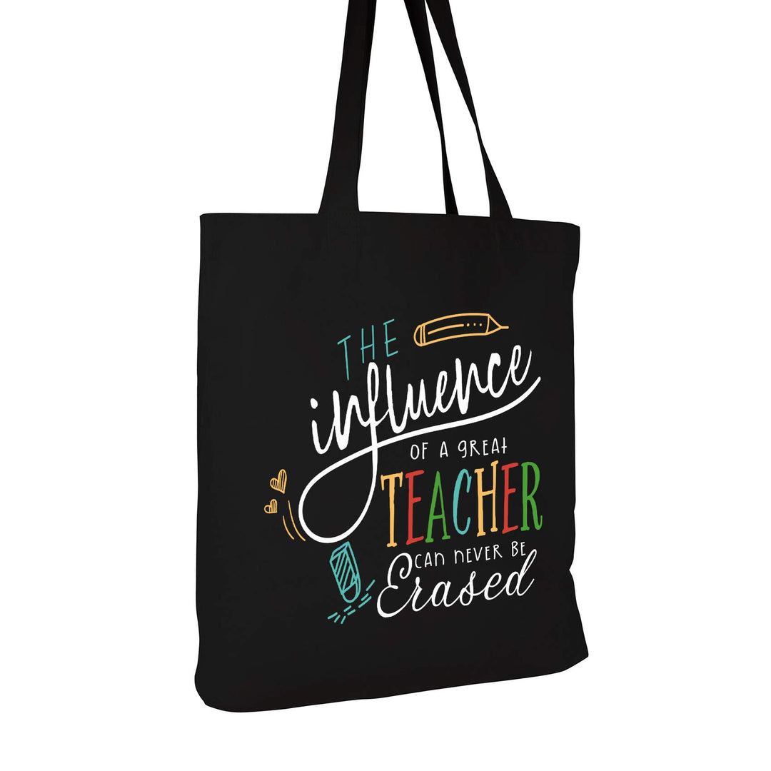 ElegantPark Teacher Bag Teacher Gifts for Women from Students Teacher Appreciation Birthday Christmas Gifts Tote Bag with Interior Pocket Canvas Black