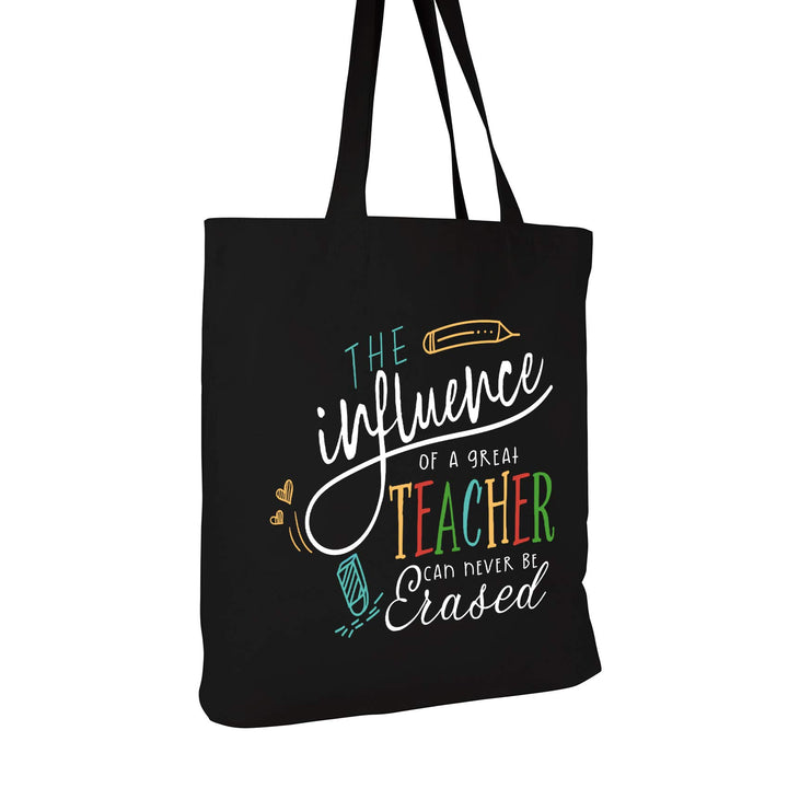 ElegantPark Teacher Bag Teacher Gifts for Women from Students Teacher Appreciation Birthday Christmas Gifts Tote Bag with Interior Pocket Canvas Black