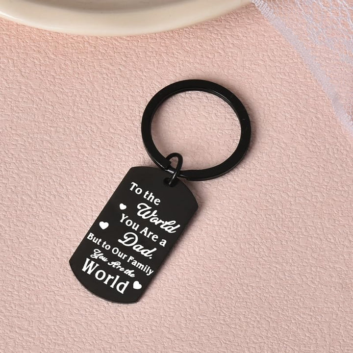 Happy Father's Day Gifts for Dad Daddy Birthday Gift from Daughter Son Best Dad Papa Ever Gifts for Men Father Bday Gifts for New Bonus Dad Father in Law Gift Ideas Engraved Dad Key Chains for Him