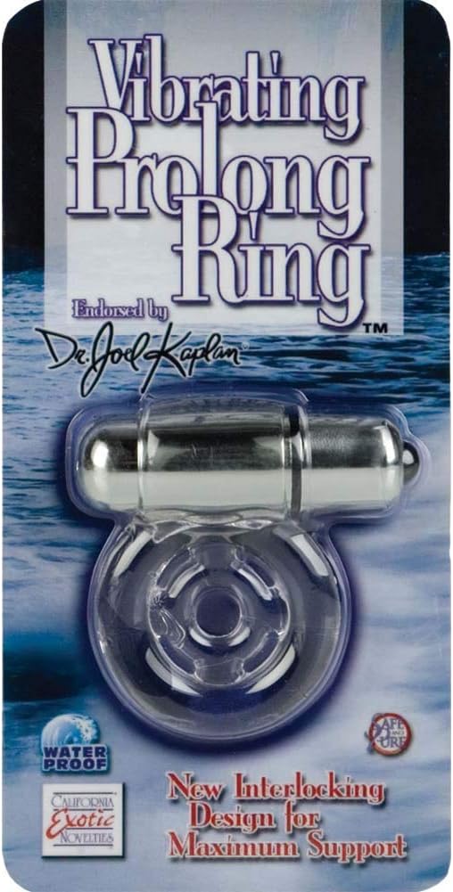 AD-49: California Exotic Novelties Dr Joel Kaplan Vibrating Prolong Ring, Clear