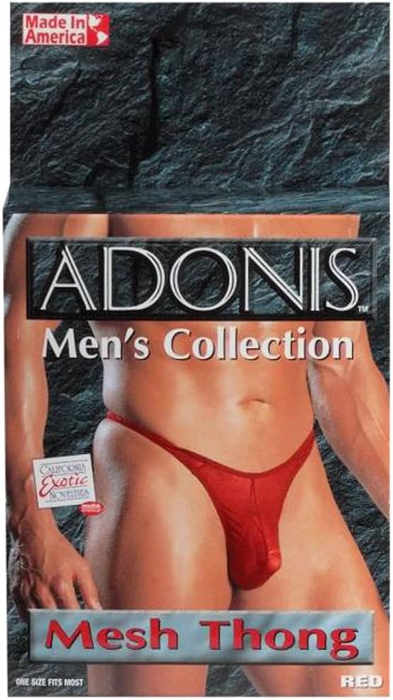 AD-33: California Exotics Adonis Collection Men's Mesh Thong, Red