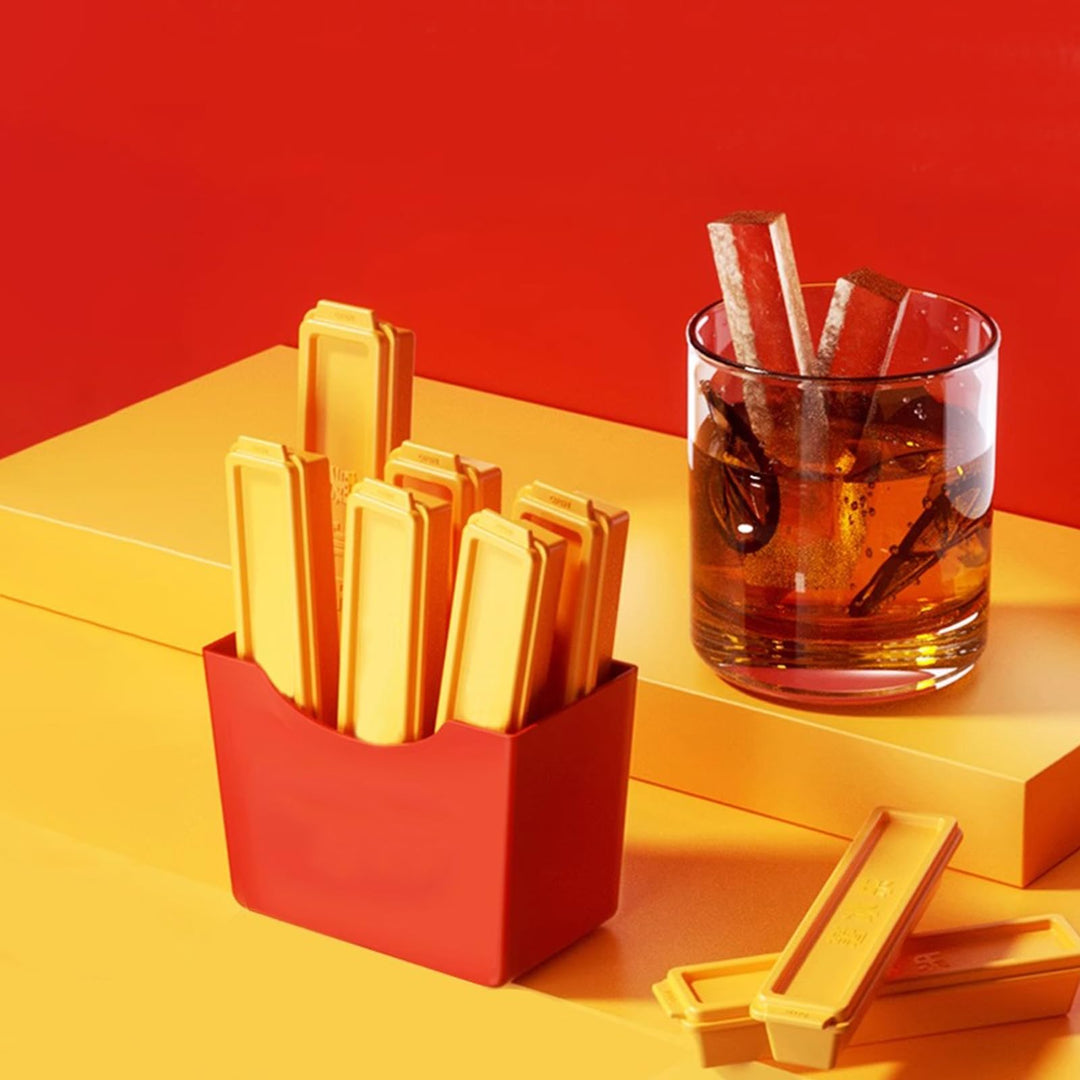 Mini Ice Cube Tray with Lid, 6 Stick Set Cute Ice Mold with Magnetic Storage Box Fit for Freezer, Easy Pop Out Reusable Funny Ice Stick Maker for Water, Juice, Whiskey, Coffee