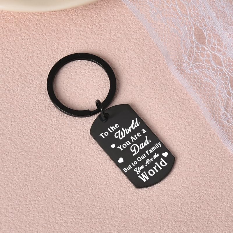 Happy Father's Day Gifts for Dad Daddy Birthday Gift from Daughter Son Best Dad Papa Ever Gifts for Men Father Bday Gifts for New Bonus Dad Father in Law Gift Ideas Engraved Dad Key Chains for Him