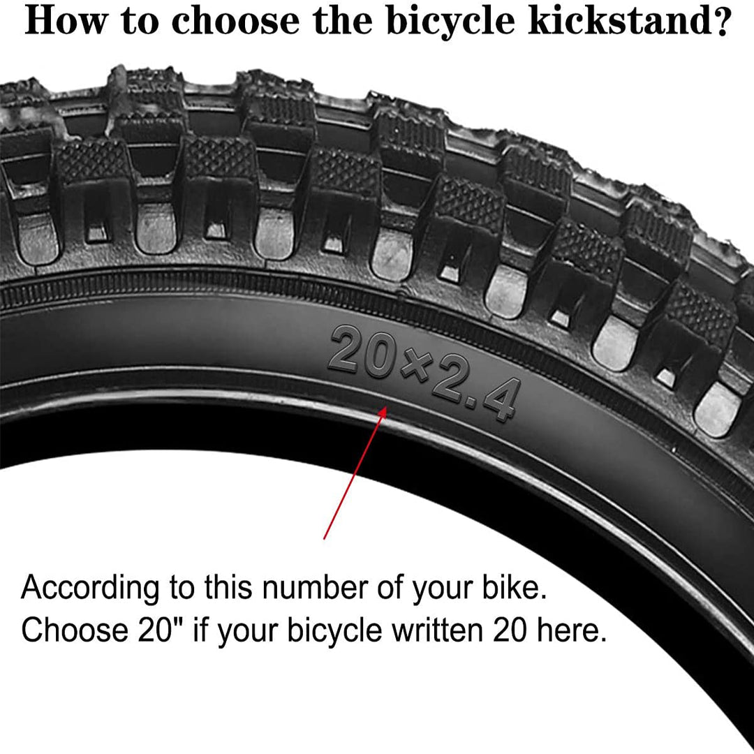 Bike Kickstand Adjustable Kids Bike Kickstand for 20-22inch Center Mount Bicycle Kickstands Bike Stand Mountain Bike/Road Bicycle/Adult Bikes/Sports Bike