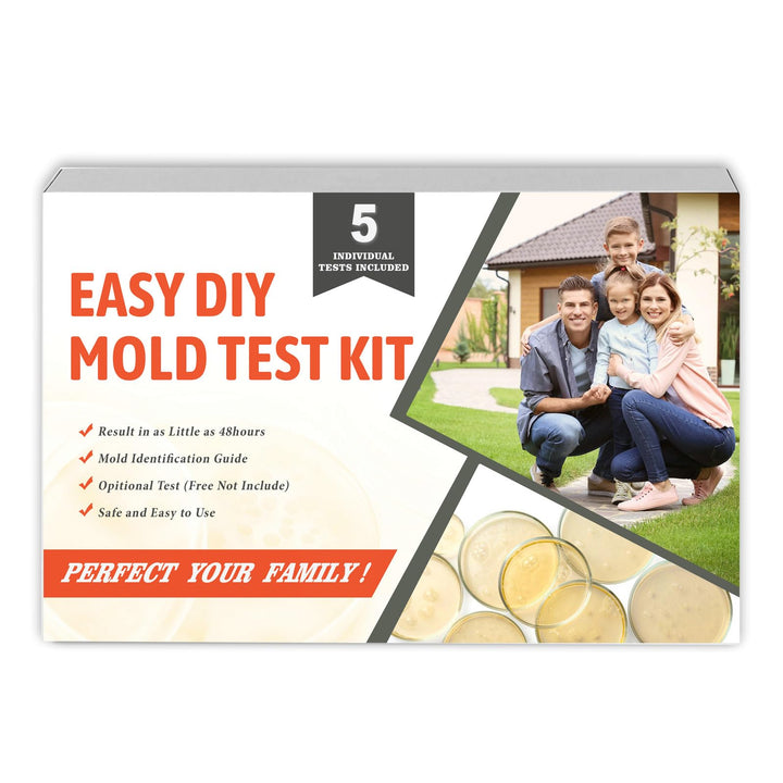 Mold Test Kit for Home Air Quality - 5 Individual DIY Home Mold Air Test Kit - Mold Detector for Home Air & Surface, HVAC Indoor Quick Mold Testing Kit for Home, Identification Guide Included