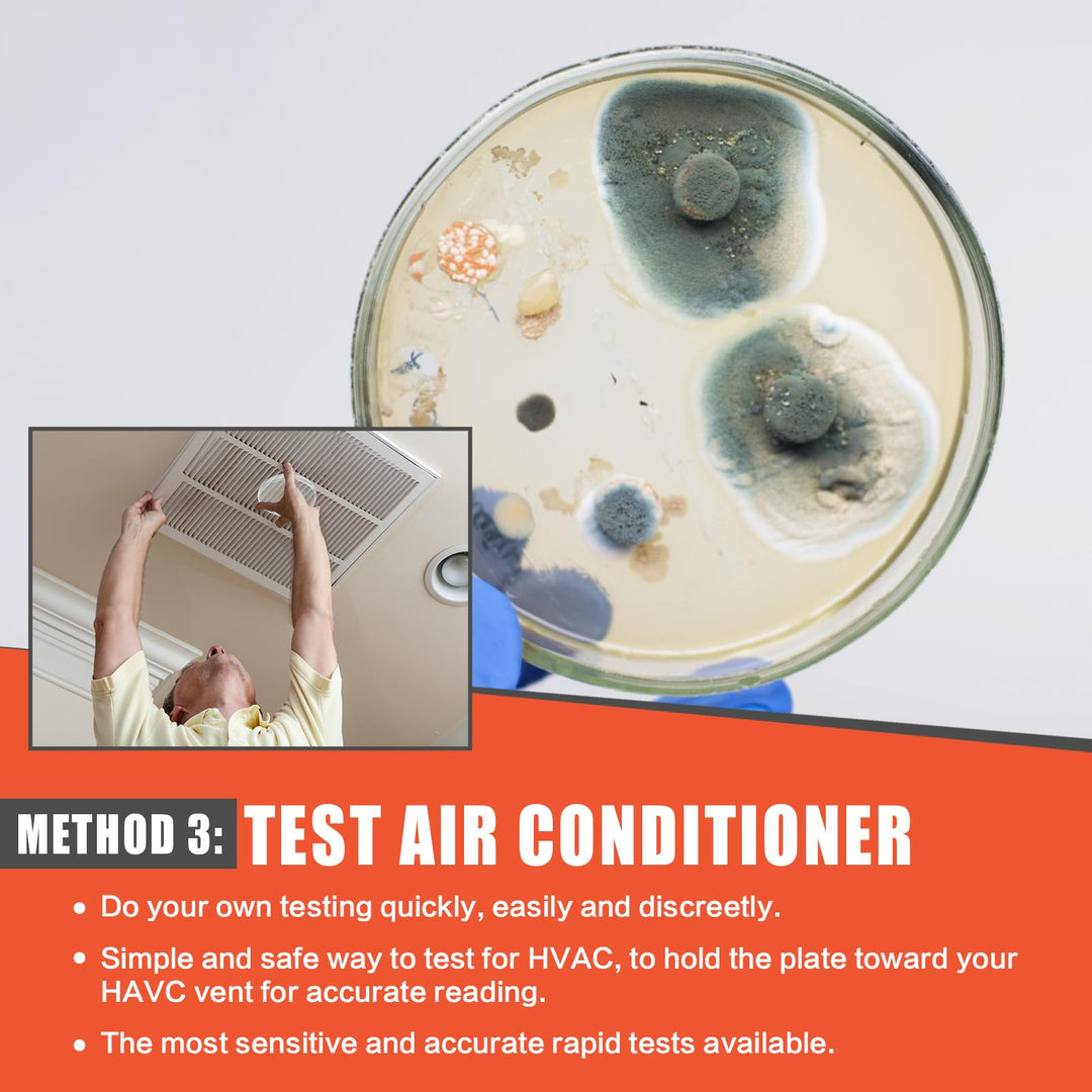 Mold Test Kit for Home Air Quality - 10 Individual DIY Home Mold Air Test Kit - Mold Detector for Home Air & Surface, HVAC Indoor Quick Mold Testing Kit for Home, Identification Guide Included
