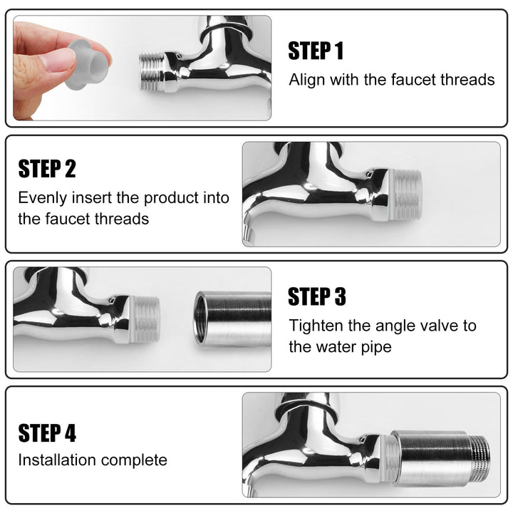 40pcs Faucet Leak-Proof Sealing Gasket, Faucet Leakproof Gasket Washers to Prevent Leakage and Dripping Silicone Plug Raw Material Belt Rubber Seal Rings for Various Plumbing Fixtures (Transparent)