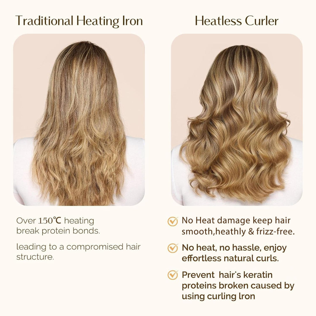 YANIBEST Heatless Hair Curler to Sleep in, Overnight curl headband, No Heat Hair Curler Set with Hair Clip Scrunchies for Styling