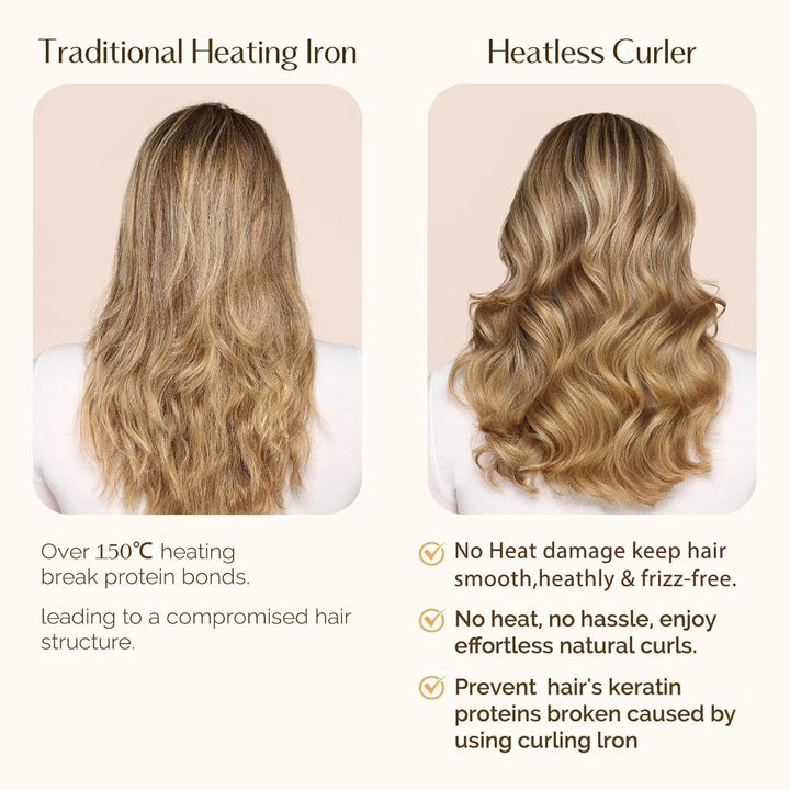 YANIBEST Heatless Hair Curler to Sleep in, Overnight curl headband, No Heat Hair Curler Set with Hair Clip Scrunchies for Styling
