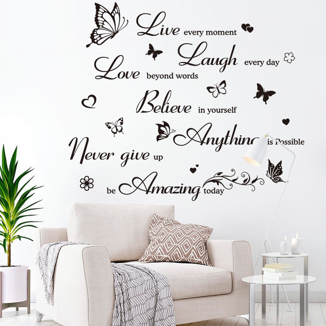 Inspirational Wall Decals Quotes Wall Stickers Motivational Wall Art Decor Positive Word Wall Decoration for Bedroom Living Room Hallways Family Office Dorm Room