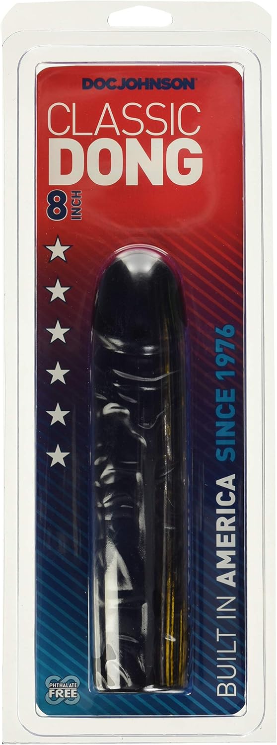 AD-34: Doc Johnson Classic 8 Inch Dong - Black